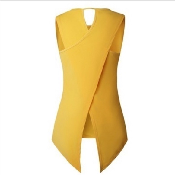 Yellow Open Back Tank - Picture 4 of 5